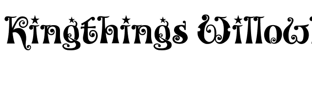 Kingthings Willowless font preview