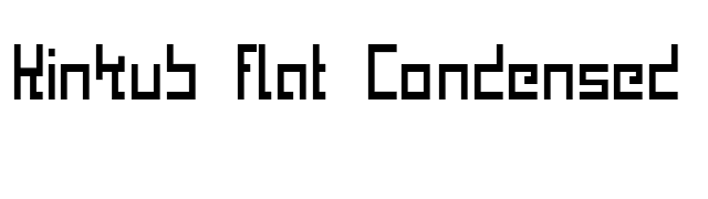 Kinkub flat Condensed font preview