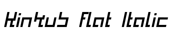 Kinkub flat Italic font preview