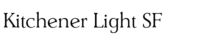 Kitchener Light SF font preview