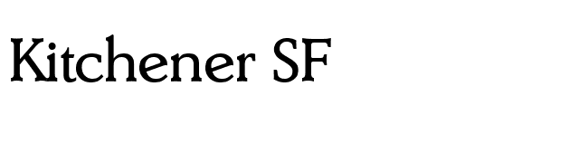 Kitchener SF font preview