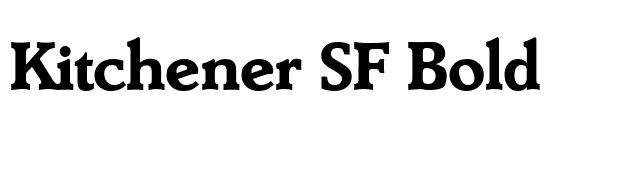 Kitchener SF Bold font preview