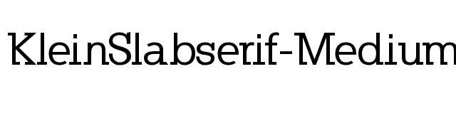 KleinSlabserif-Medium font preview