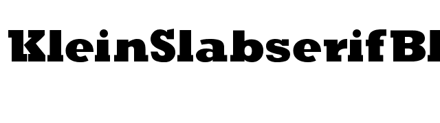 KleinSlabserifBlaxX font preview