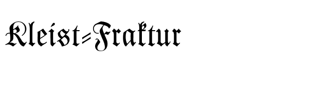 Kleist-Fraktur font preview