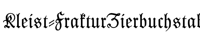 Kleist-FrakturZierbuchstaben font preview