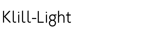 Klill-Light font preview