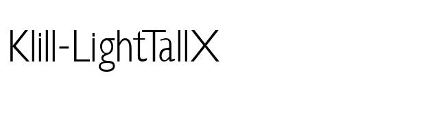 Klill-LightTallX font preview