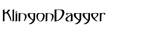 KlingonDagger font preview