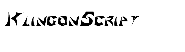 KlingonScript font preview