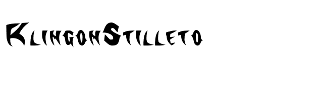 KlingonStilleto font preview