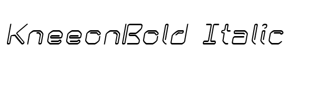 KneeonBold Italic font preview