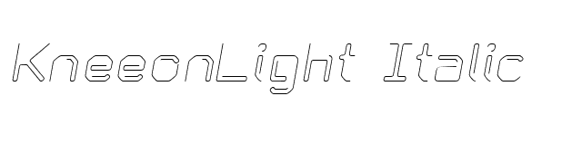 KneeonLight Italic font preview