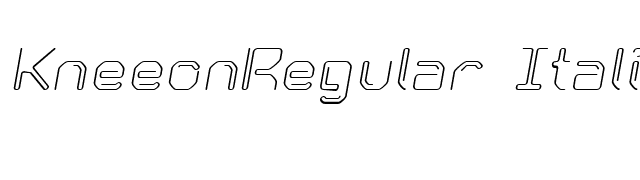 KneeonRegular Italic font preview