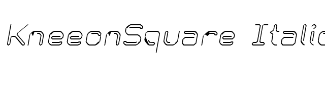 KneeonSquare Italic font preview