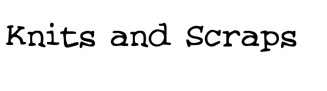 Knits and Scraps font preview