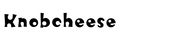 Knobcheese font preview