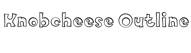 Knobcheese Outline font preview