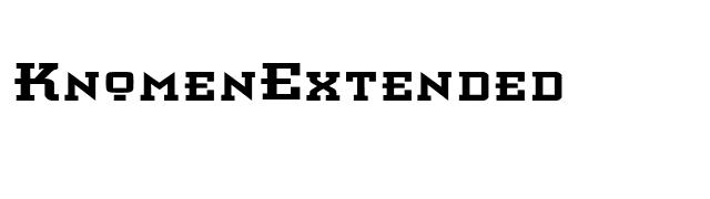 KnomenExtended font preview