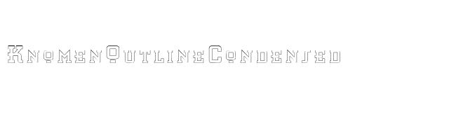 KnomenOutlineCondensed font preview