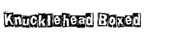 Knucklehead Boxed font preview