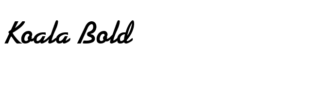 Koala Bold font preview