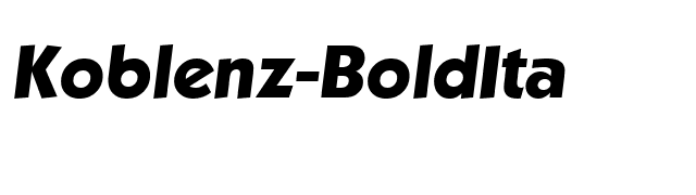 Koblenz-BoldIta font preview