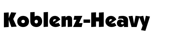 Koblenz-Heavy font preview