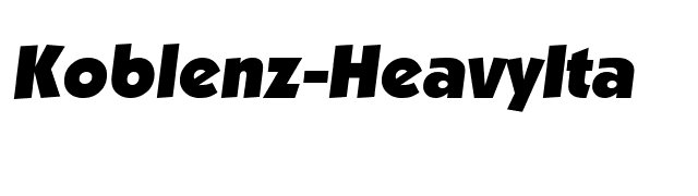 Koblenz-HeavyIta font preview