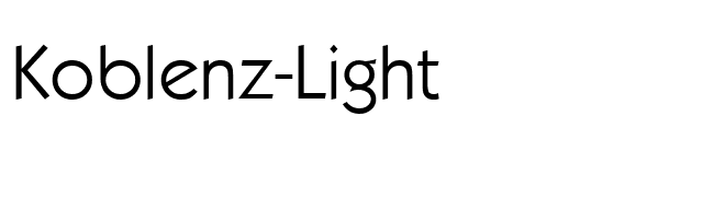 Koblenz-Light font preview