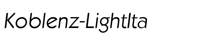 Koblenz-LightIta font preview