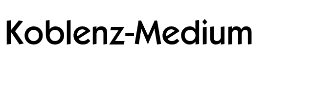 Koblenz-Medium font preview