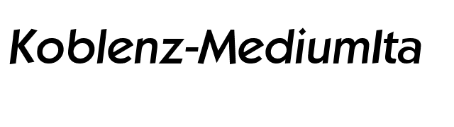 Koblenz-MediumIta font preview