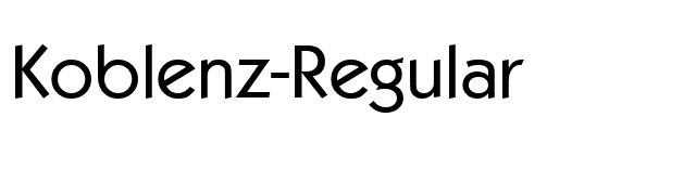 Koblenz-Regular font preview