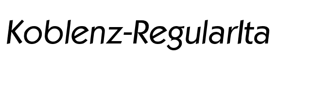 Koblenz-RegularIta font preview