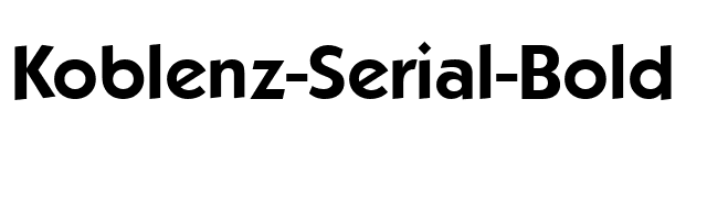 Koblenz-Serial-Bold font preview