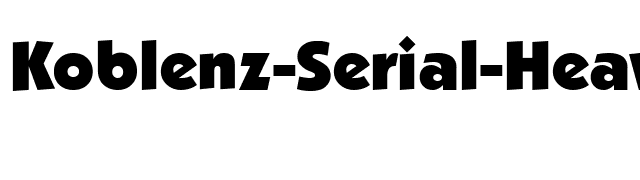 Koblenz-Serial-Heavy font preview