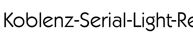 Koblenz-Serial-Light-Regular font preview