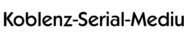 Koblenz-Serial-Medium-Regular font preview