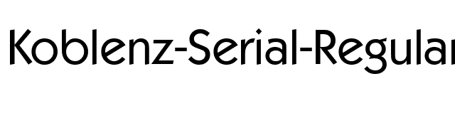 Koblenz-Serial-Regular font preview