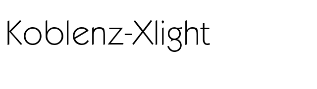 Koblenz-Xlight font preview