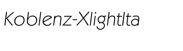 Koblenz-XlightIta font preview