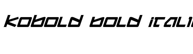 Kobold Bold Italic font preview