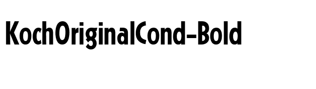 KochOriginalCond-Bold font preview