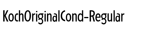 KochOriginalCond-Regular font preview