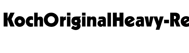 KochOriginalHeavy-Regular font preview