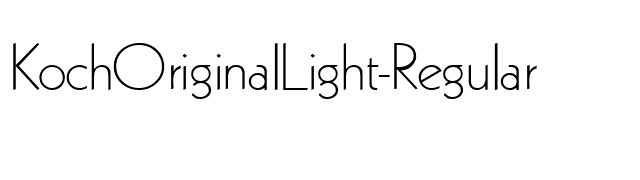 KochOriginalLight-Regular font preview