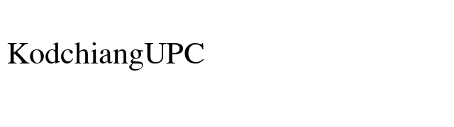 KodchiangUPC font preview