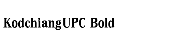 KodchiangUPC Bold font preview