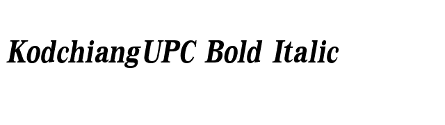 KodchiangUPC Bold Italic font preview